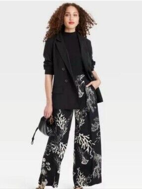 A New Day Double-Breasted Black Blazer Size M | Oversized Fit